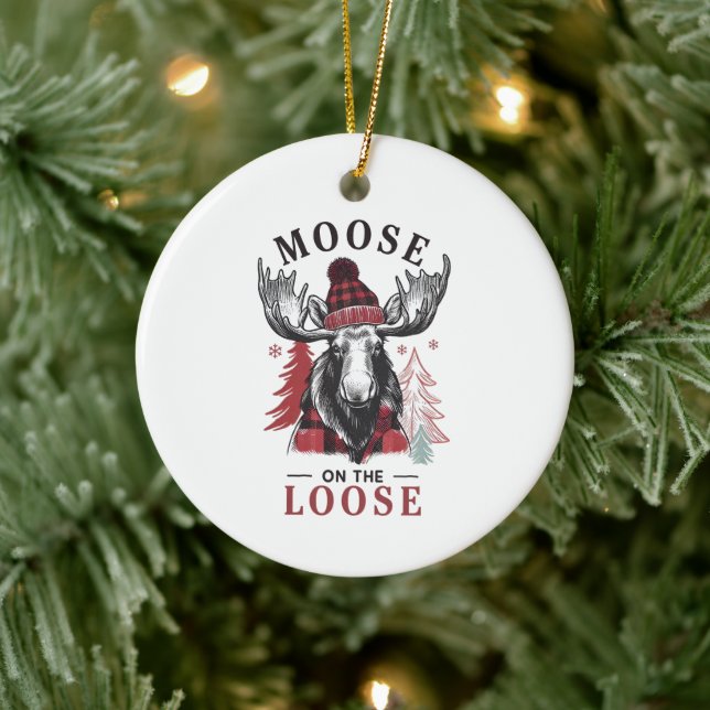 Moose on the Loose Julgransprydnad Keramik (Träd)