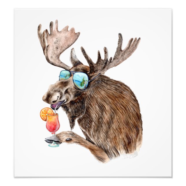 Moose on Vacation Fototryck (Framsidan)