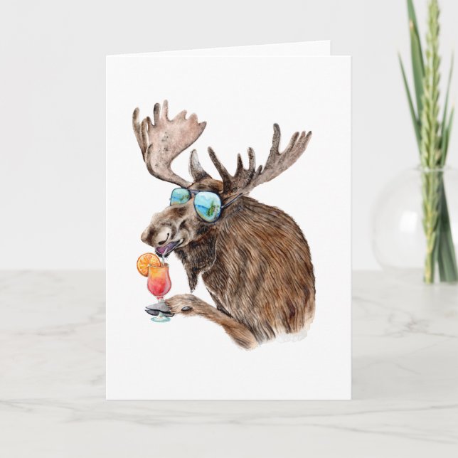 Moose on Vacation Kort (Framsida)