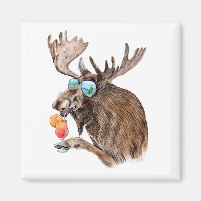 Moose on Vacation Magnet (Framsidan)