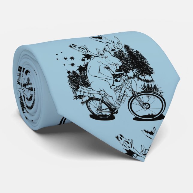 Moose på en bikepacking-cykel slips (Rullad)