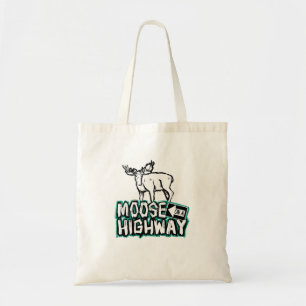 Moose på en motorväg Tote Tygkasse