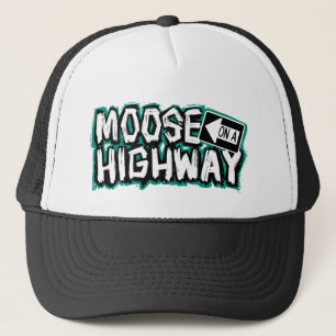 Moose på en motorväg Truckerkeps