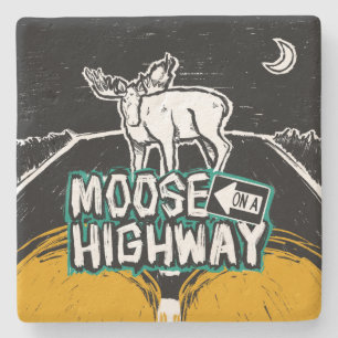 Moose på en motorväg Underlägg