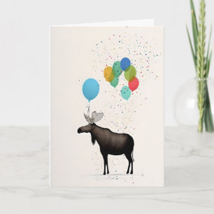 Moose Party-hälsningskort Kort