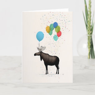 Moose Party-hälsningskort Tack Kort