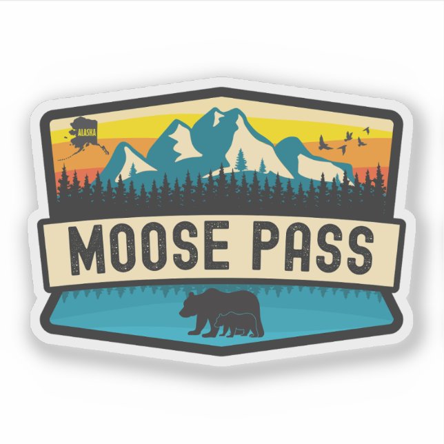 Moose Pass, Alaska Klistermärken (Framsida)