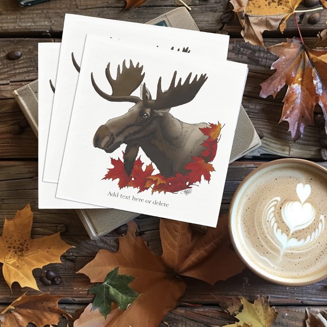 Moose Red Maple Löv Pappersservett (Skapare uppladdad)