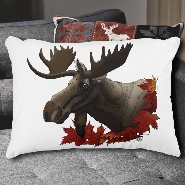 Moose Red Maple Löv Prydnadskudde (Skapare uppladdad)