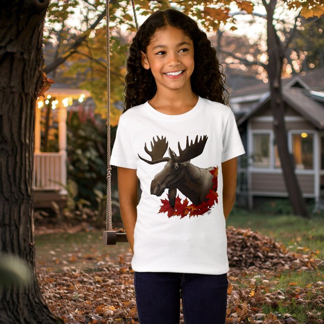 Moose Red Maple Löv T Shirt (Skapare uppladdad)