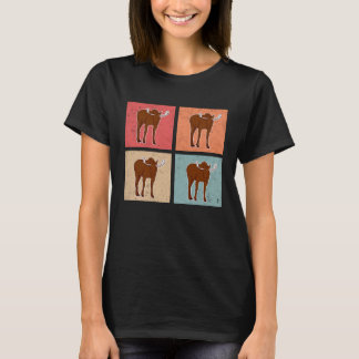 Moose Retro Moose Antler Vintage Scandinavia T Shirt