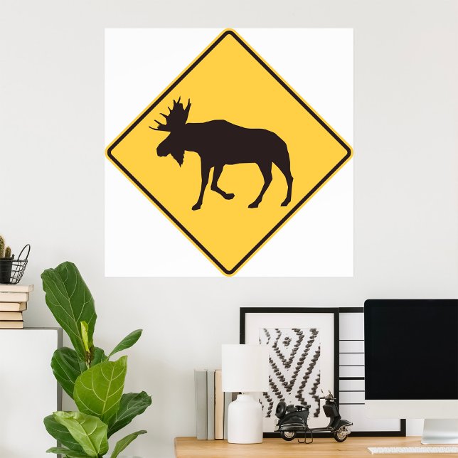 Moose Road Sign Poster (Skapare uppladdad)