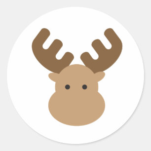 Moose Runt Klistermärke