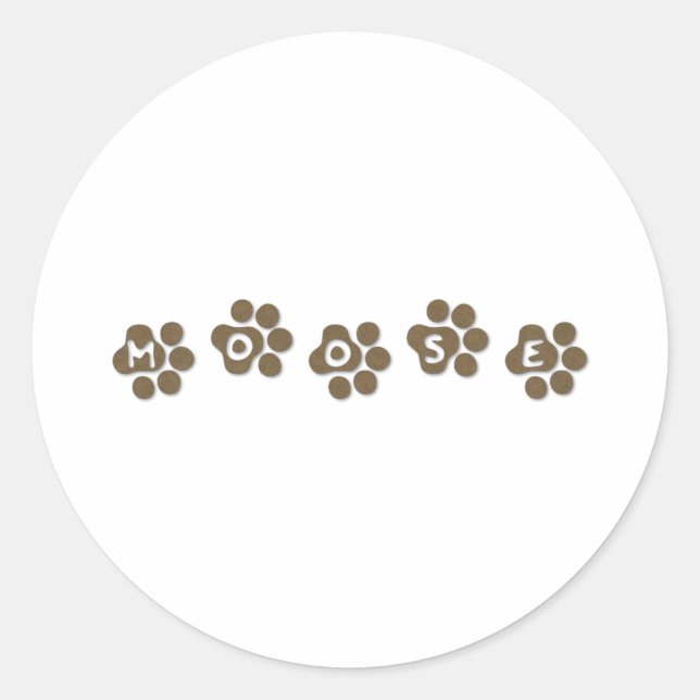 Moose Runt Klistermärke (Framsida)