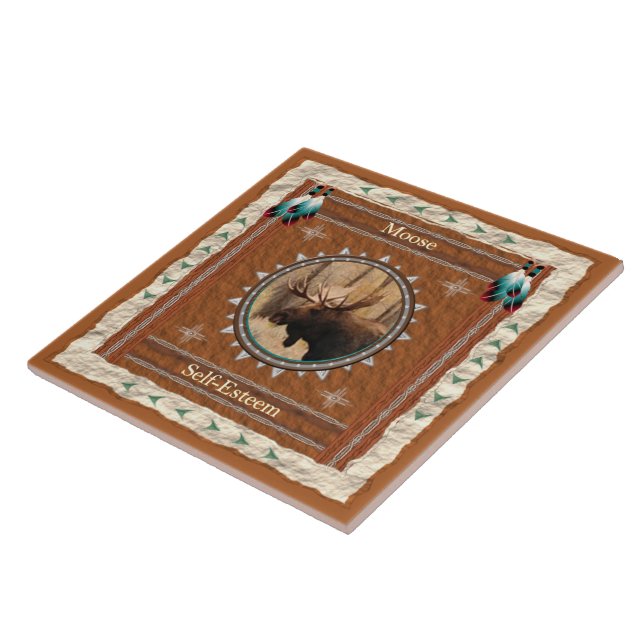 Moose-Self-Esteem-Ceramic Tile Kakelplatta (Sidan)