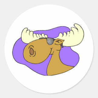 Moose Shirts and Gifts 37 Runt Klistermärke