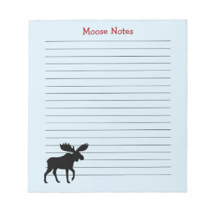 Moose Silhouette Anpassningsbar Wildlife Lemed Anteckningsblock