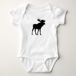 Moose Silhouette Woodland Baby Bodykostym T Shirt