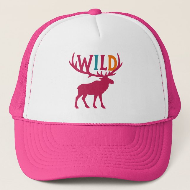 Moose silhuette art with vild antler typography keps (Framsida)