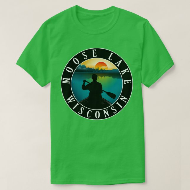Moose Sjö Wisconsin Canoeing 2 T Shirt (Design framsida)