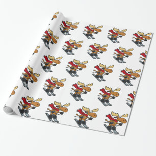 Moose skriker på vintern Välj tillbaka färg Presentpapper
