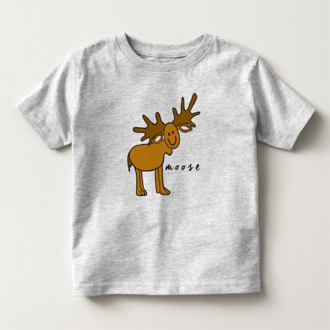 Moose Småbarn T-Shirt eller Top (med bas) (Framsida)