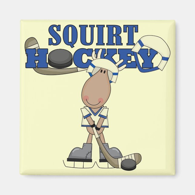 Moose Squirt Hockey Tshirts och Gifts Magnet (Framsidan)