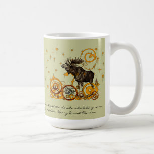 Moose Stein-Walden, Henry David Thoreau Quote Kaffemugg