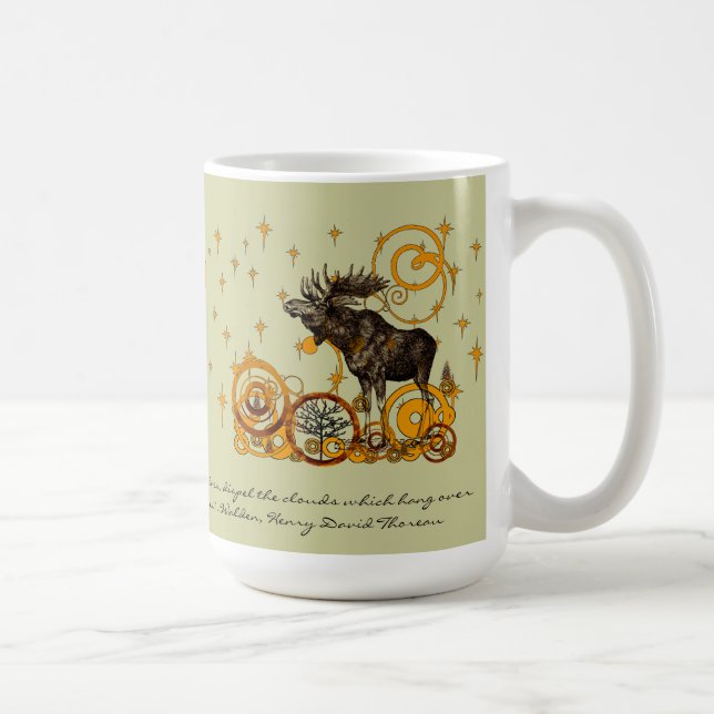Moose Stein-Walden, Henry David Thoreau Quote Kaffemugg (Höger)