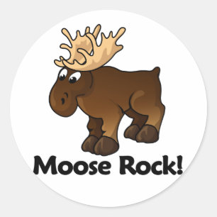 Moose Sten! Runt Klistermärke
