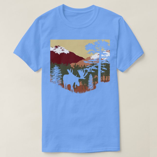 Moose Sunset TShirt T Shirt (Design framsida)