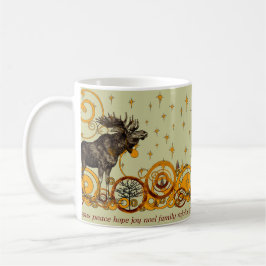 Moose Swirl Stars Måne Peace Joy Ho Ho Stein Mugg