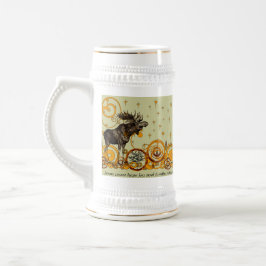 Moose Swirl Stars Måne Peace Joy Ho Ho Stein Sejdel