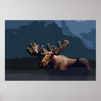 Moose Talk Poster eller Kanvastryck