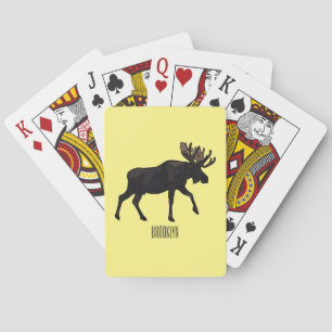 Moose tecknad illustration casinokort
