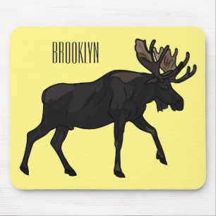 Moose tecknad illustration musmatta
