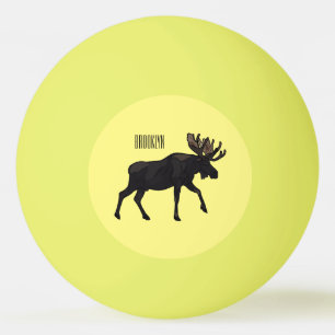 Moose tecknad illustration pingisboll