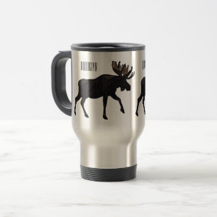 Moose tecknad illustration resemugg