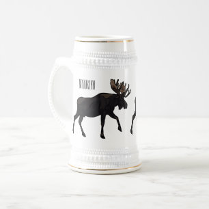 Moose tecknad illustration sejdel