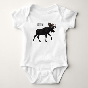 Moose tecknad illustration t shirt