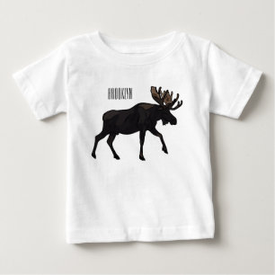 Moose tecknad illustration t shirt