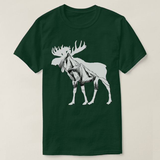 Moose teckning t shirt (Design framsida)
