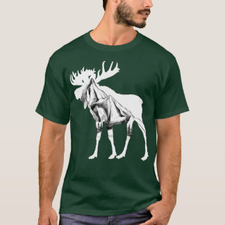 Moose teckning t shirt