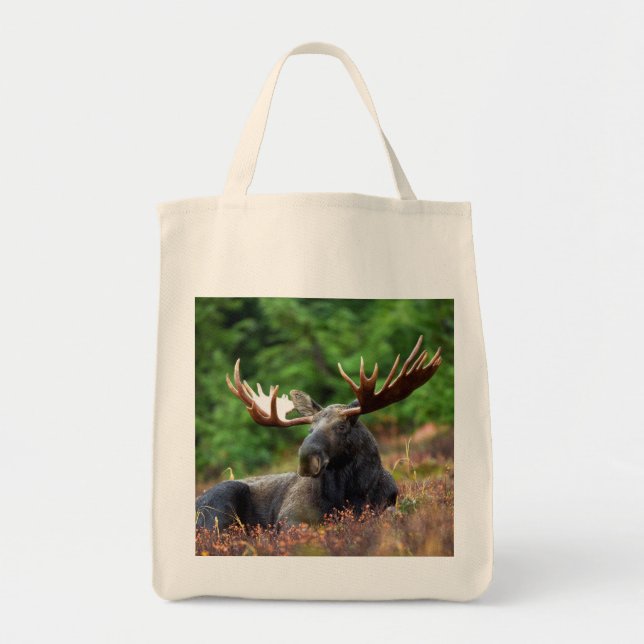 Moose Tote Bag Tygkasse (Framsidan)