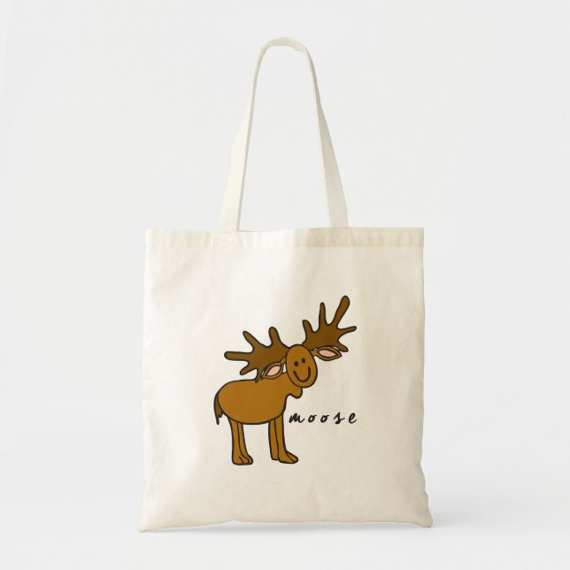 Moose Tote Bag Tygkasse (Framsidan)