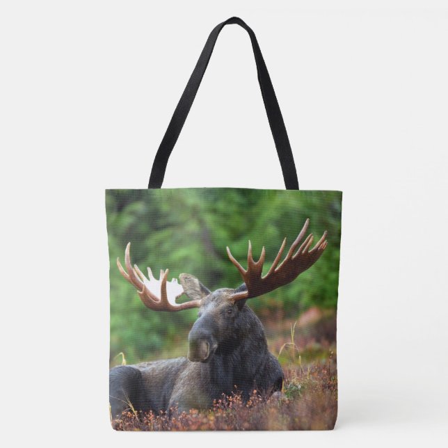 Moose Tote Bag Tygkasse (Framsida)