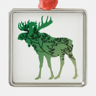 Moose Träd Julgransprydnad Metall