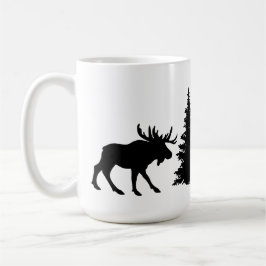 Moose & Träd Silhouette Kaffemugg