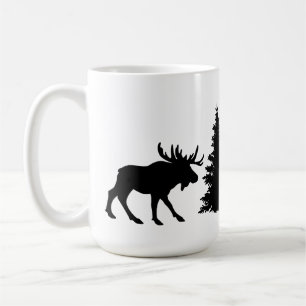 Moose & Träd Silhouette Kaffemugg