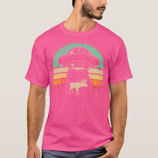 Moose Ufo Abduction Alien Spaceship Abducted Moos T Shirt